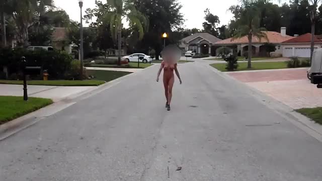 Daring nude walk in the street. This video is me. Hope you like