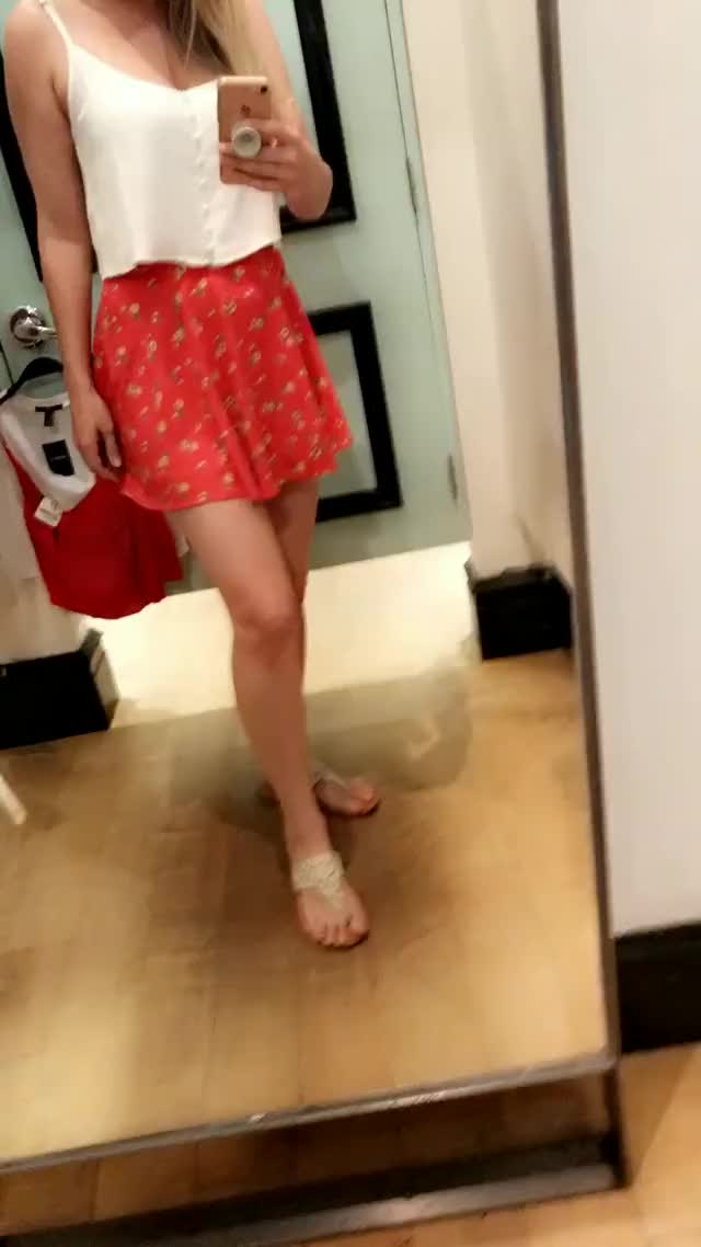 Changing room upskirt