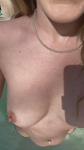 I think you should join me in the hot tub nothing better then wet milf nipples