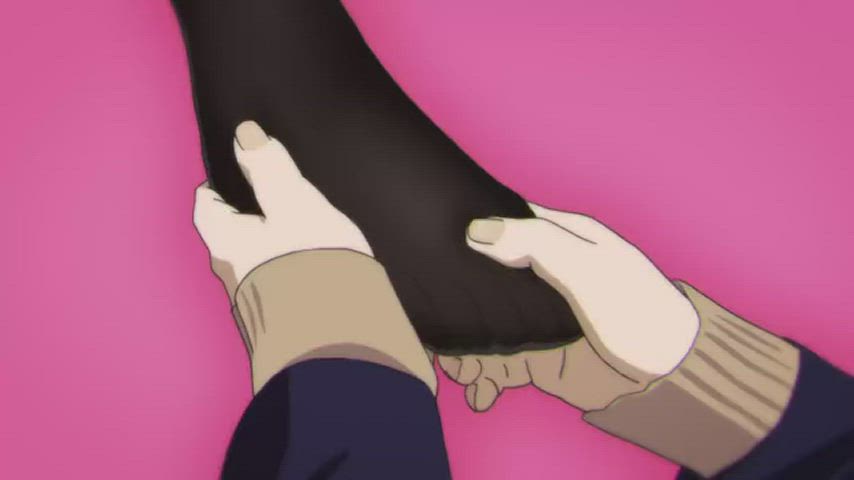 Anime Foot Hentai Tights gif