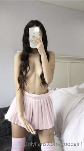 asian mirror teasing gif