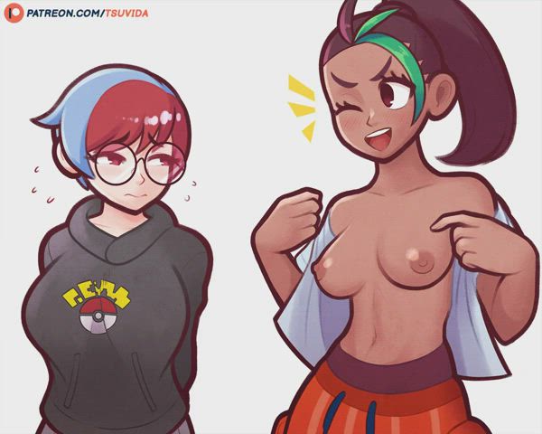 animation anime big tits boobs hentai teen teens tits gif