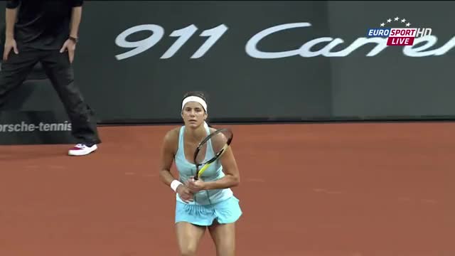 Julia Goerges testing her bra (x-post /r/GirlsTennis)