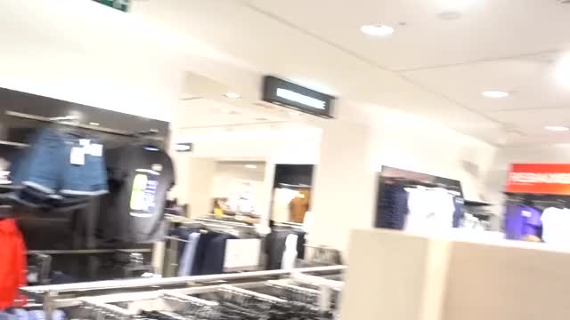 Flashing and fucking my pussy in clothes store [OC]