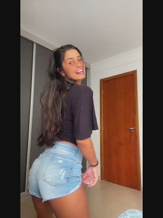 Big Ass Brazilian Brunette Teen gif