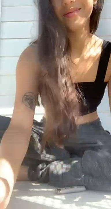 Latina Outdoor Smoking gif