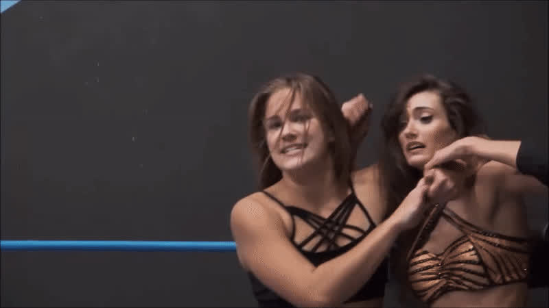 brunette white girl wrestling gif
