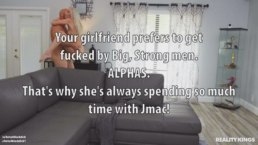 She prefers big strong ALPHA men.