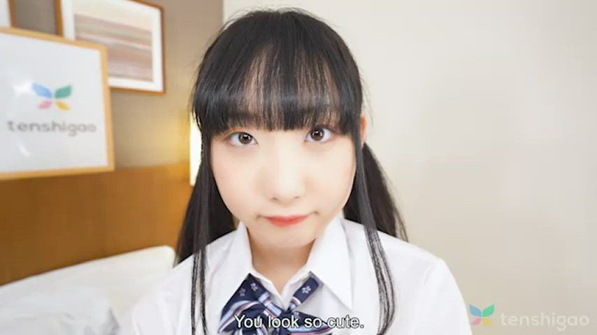 Rin Nanba comes back in a cute uniform to show off her sweet hairy pussy