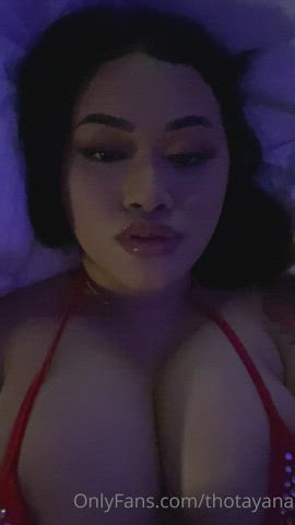 Asian Babe Big Tits OnlyFans Selfie Solo Teen Thick gif