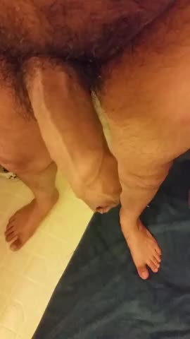Pulling my Foreskin up and down on my cock