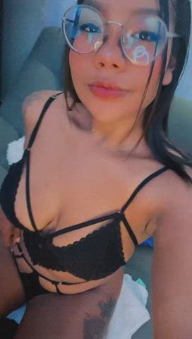 ebony glasses latina model tattoo teen teens webcam gif