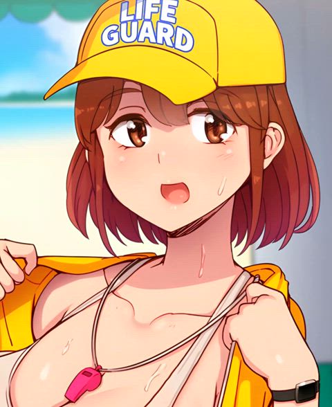 animation anime beach big nipples bikini girls hentai rule34 see through clothing