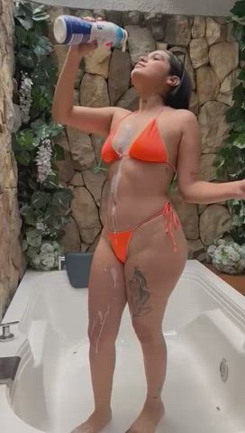 big ass bikini camsoda curvy messy milking small tits wet and messy gif