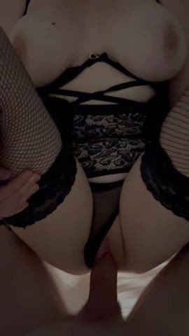 hotwifesteph hotwife lingerie milf missionary thick cock gif