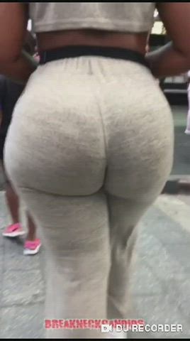 Big Ass Booty Candid Ebony Thick gif