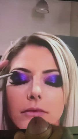 Alexa Bliss, She took my load this time. I love how she opens her eyes at the end