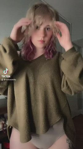 blonde naked teen tits gif