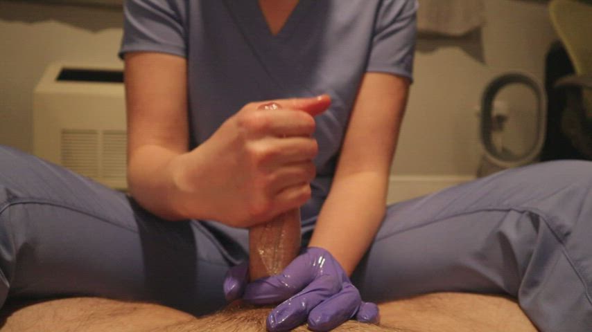 Nurse Strokes Slow - Cum On My Scrubs [OC]