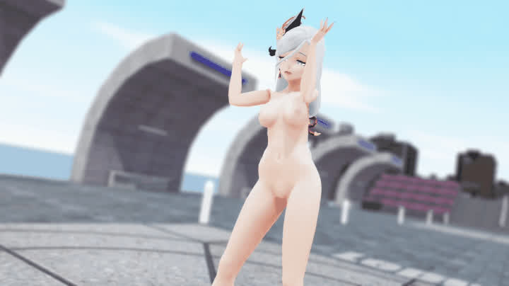 *GIF* Shenhe (MMD Lepus) [Genshin Impact]