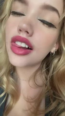 Blonde Huge Tits TikTok gif