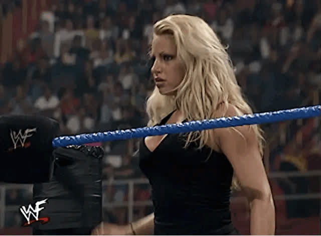 blonde canadian trish stratus wrestling gif