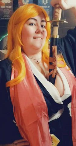 Rangiku Cosplay huge tits gif