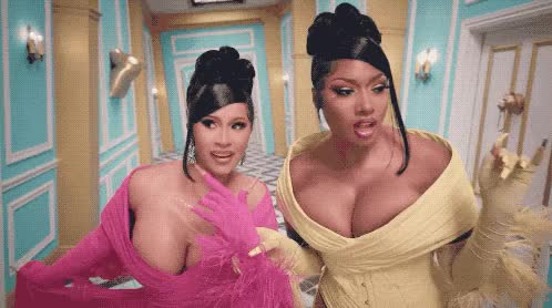 Cardi B Megan Thee Stallion gif