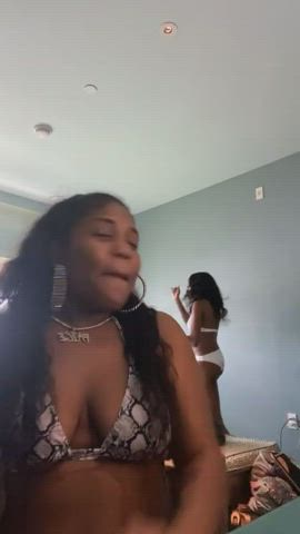 Big Tits Boobs Bouncing Bouncing Tits Ebony Jiggling Long Tongue Tattoo Thick Tongue