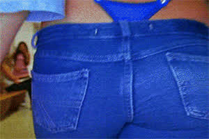 Jeans Schoolgirl Teen Thong gif