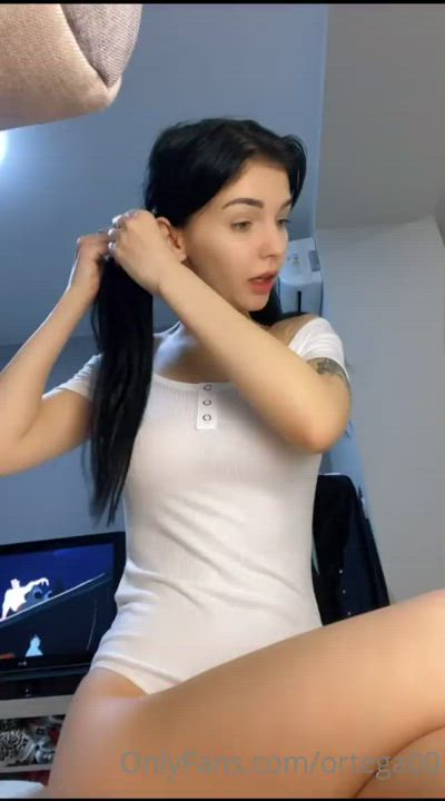 Ass Big Tits Boobs Panties Pigtails Teen Undressing Webcam gif