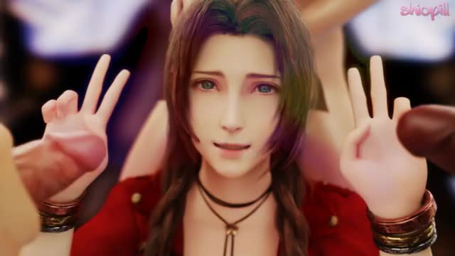 Aerith on the subway (shiopill)