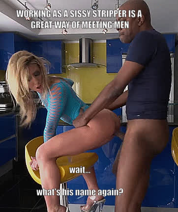 Caption Interracial Sex Sissy gif