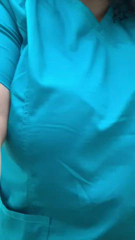 Big Tits Chubby Nurse Undressing gif