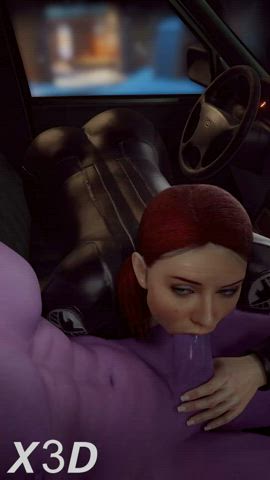 Black Widow sucking dick (X3D)