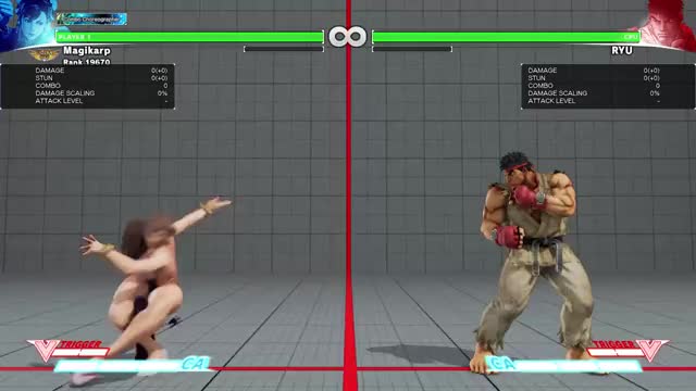 Optimal jump-in V-Trigger cancel super combo.