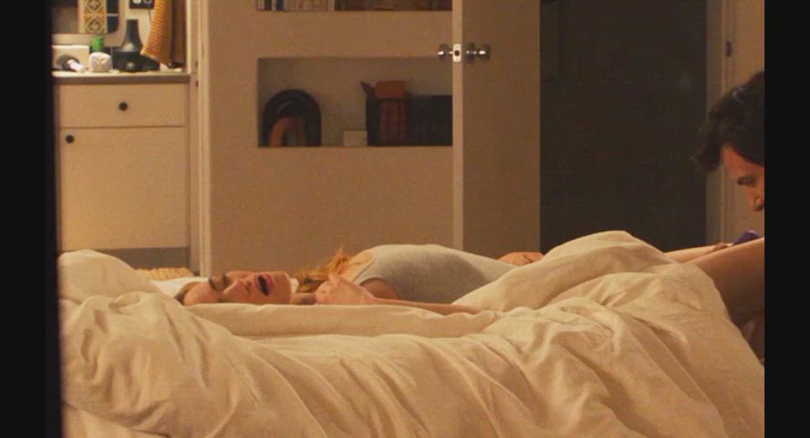 bed celebrity emma stone moaning orgasm redhead softcore vibrator gif