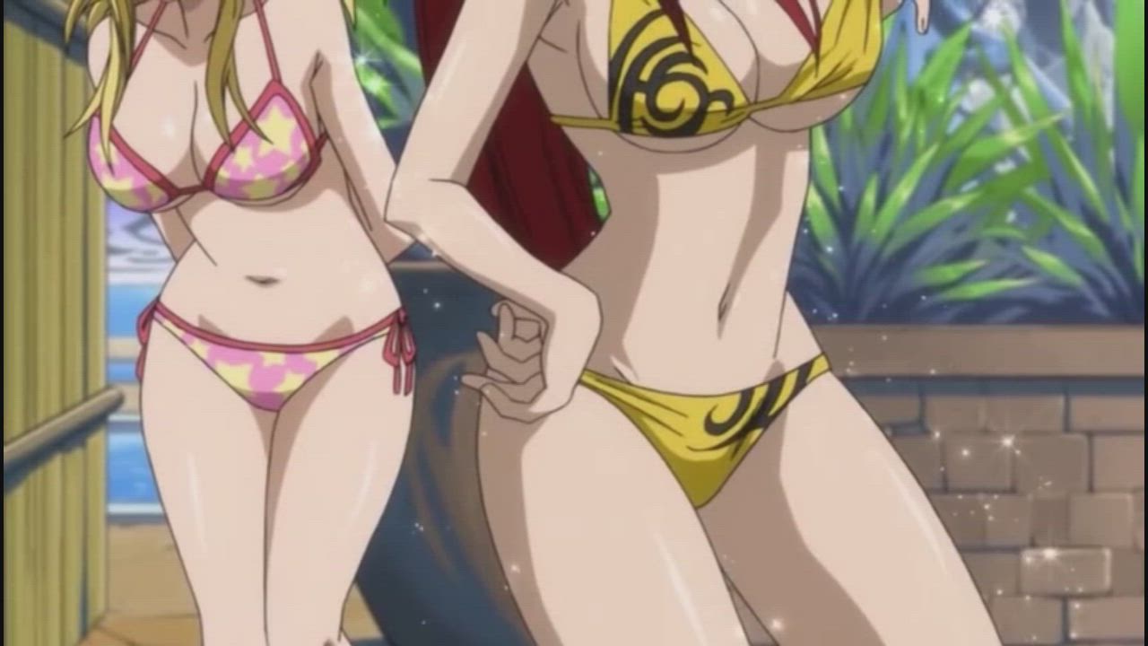 Erza in a yellow bikini [Fairy Tale OVA]
