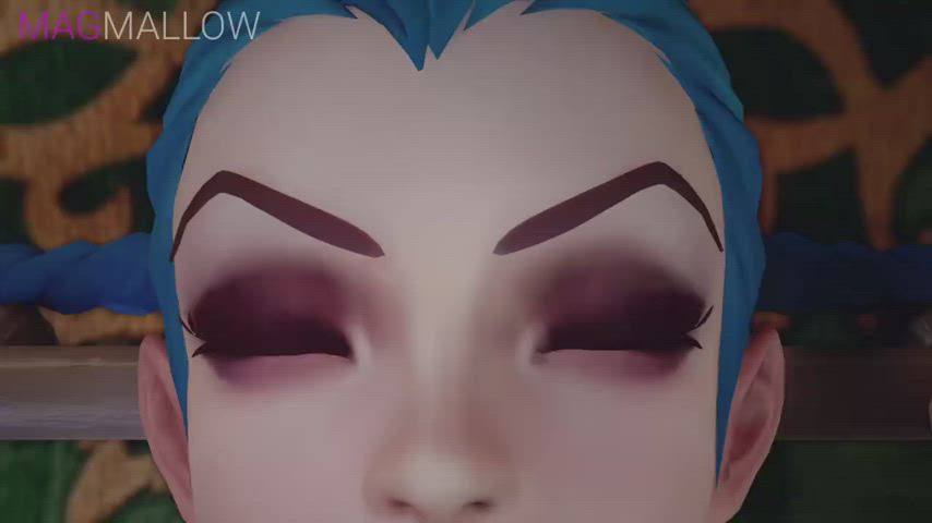 Jinx deepthroating Vi's Dick (MagMallow)