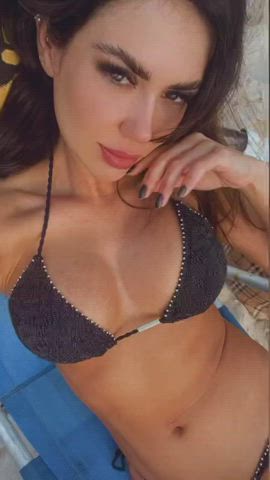 bikini body boobs brazilian brunette dani facial goddess labia tease gif