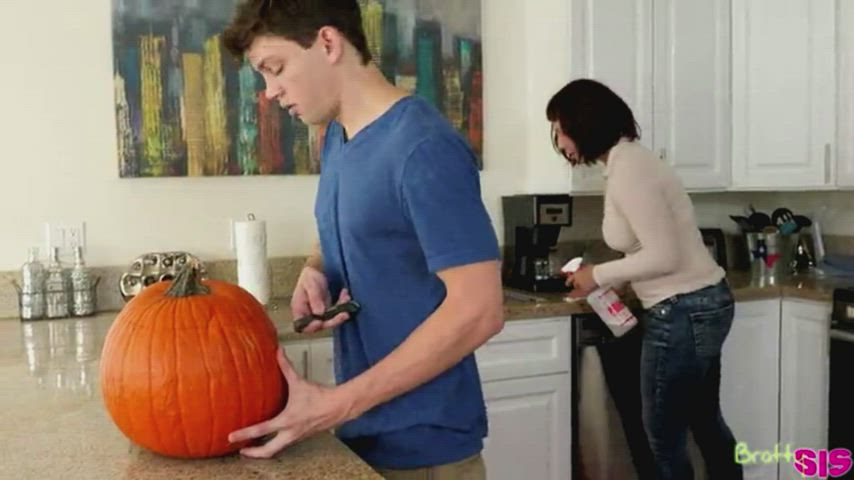 A pumpkin fuck on halloween