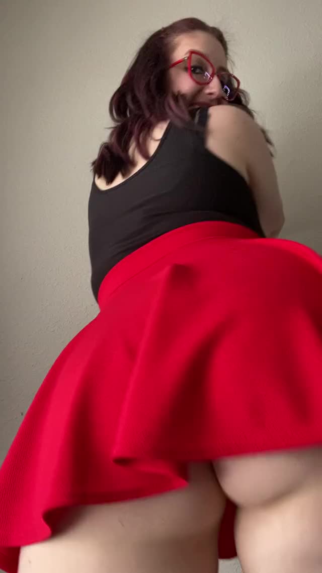 Booty peeking out from under my skirt - do you like the slo-mo?