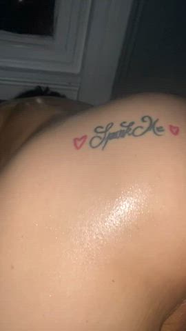 amateur ass bbw creampie doggystyle oiled pov slapping tattoo gif