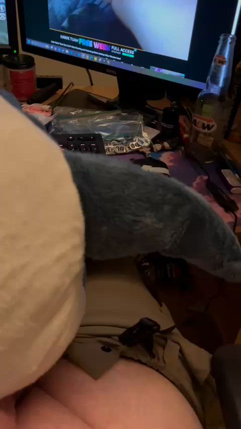 cock homemade humping masturbating sissy solo stuffie humping watchingporn gif