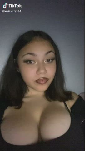 big tits cute latina teen tiktok gif