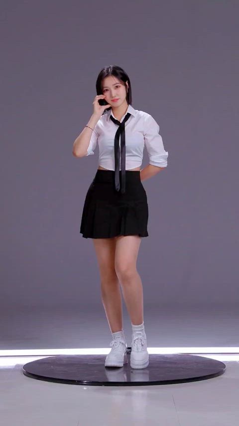 dancing schoolgirl kpop gif