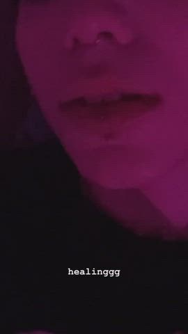 Cute Teen Tongue Fetish gif