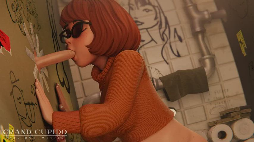 Velma found a gloryhole (GrandCupido) [Scooby-Doo]