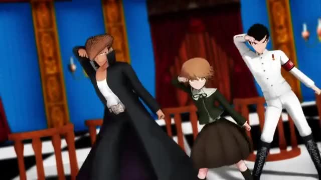 【Dangan Ronpa MMD】プログラマーと暴走族と風紀委員でWhat the hell