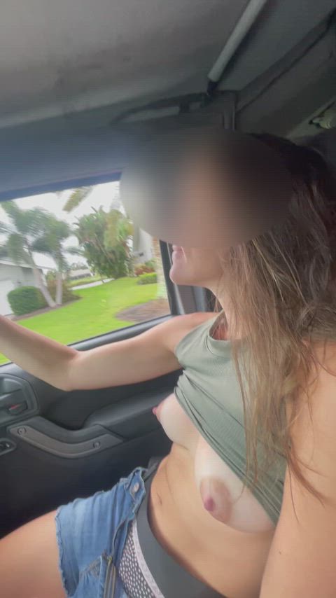 I love flashing as we drive by the neighbors 